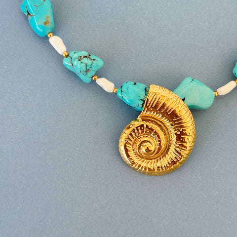 Turquoise Shell Necklace