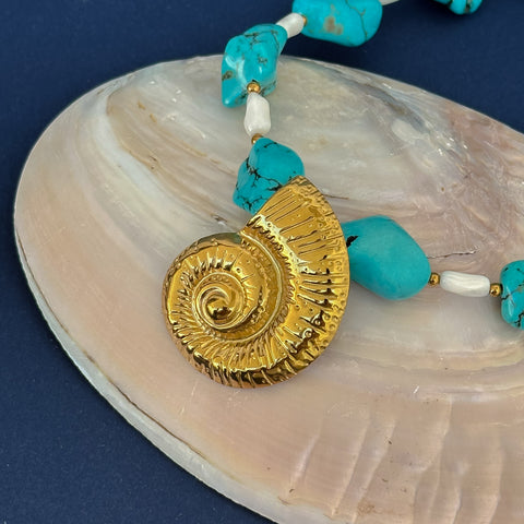 Turquoise Shell Necklace