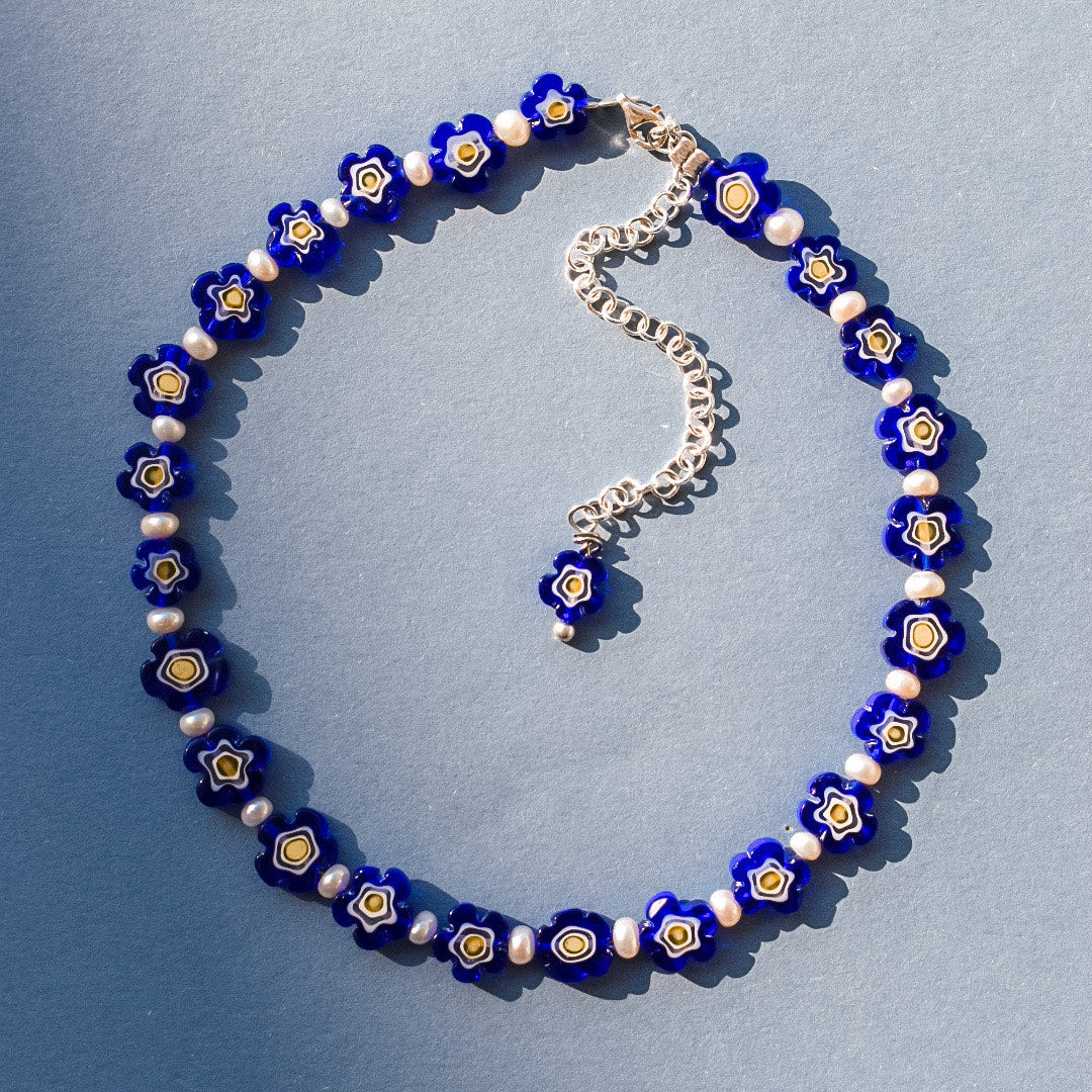 Blue Millefiori Necklace