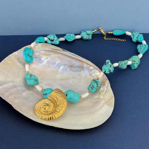 Turquoise Shell Necklace
