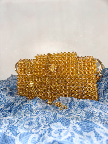 Kalypso Crystal Bag - Sand Gold