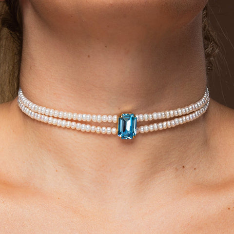 Aquamarine Whisper Choker