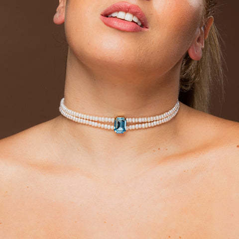 Aquamarine Whisper Choker
