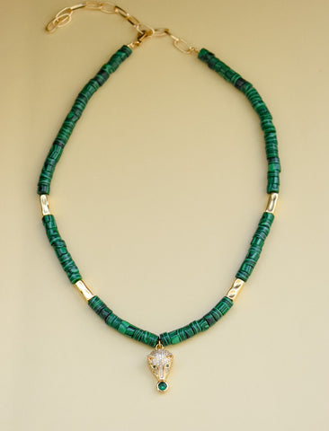 Emerald Panther Necklace