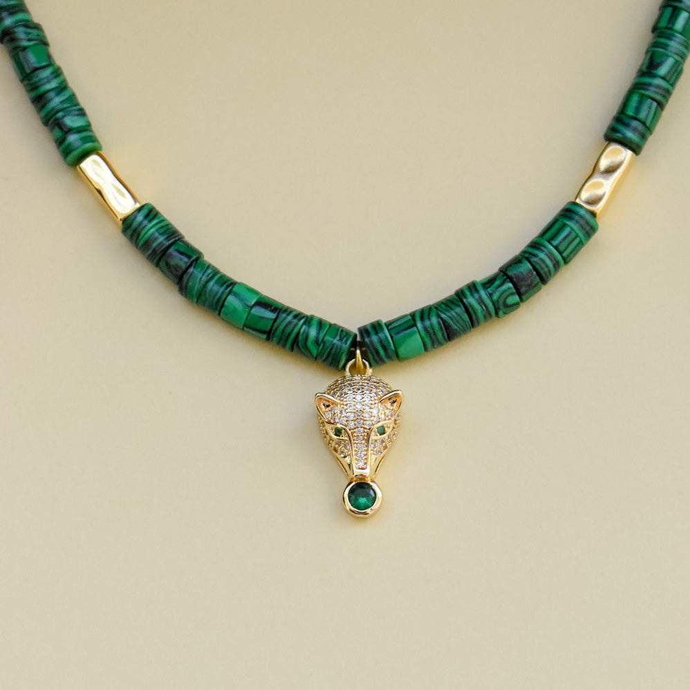 Emerald Panther Necklace