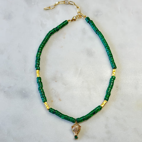 Emerald Panther Necklace