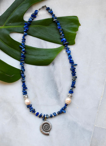 Shell Blue Necklace