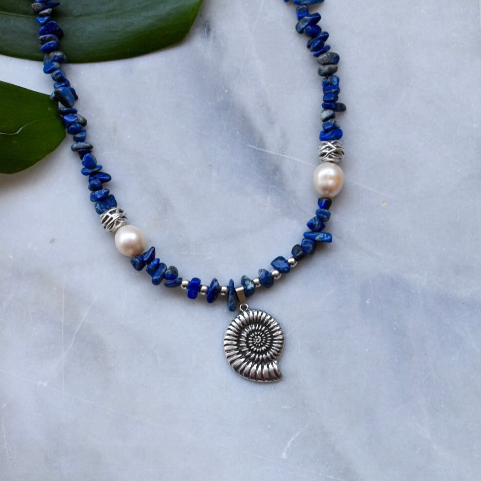 Shell Blue Necklace